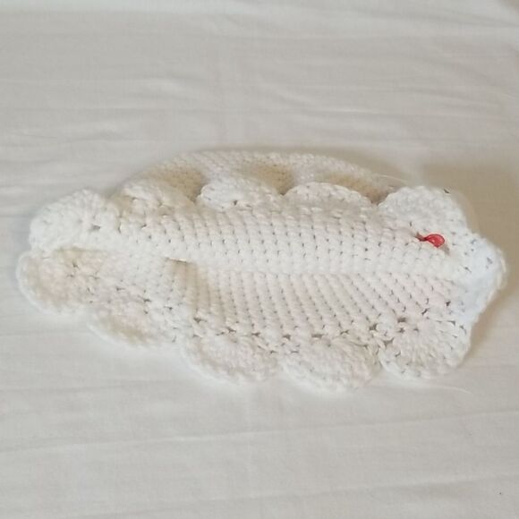 Handcrafted Crocheted White Sun‎ Hat - Picture 5 of 5
